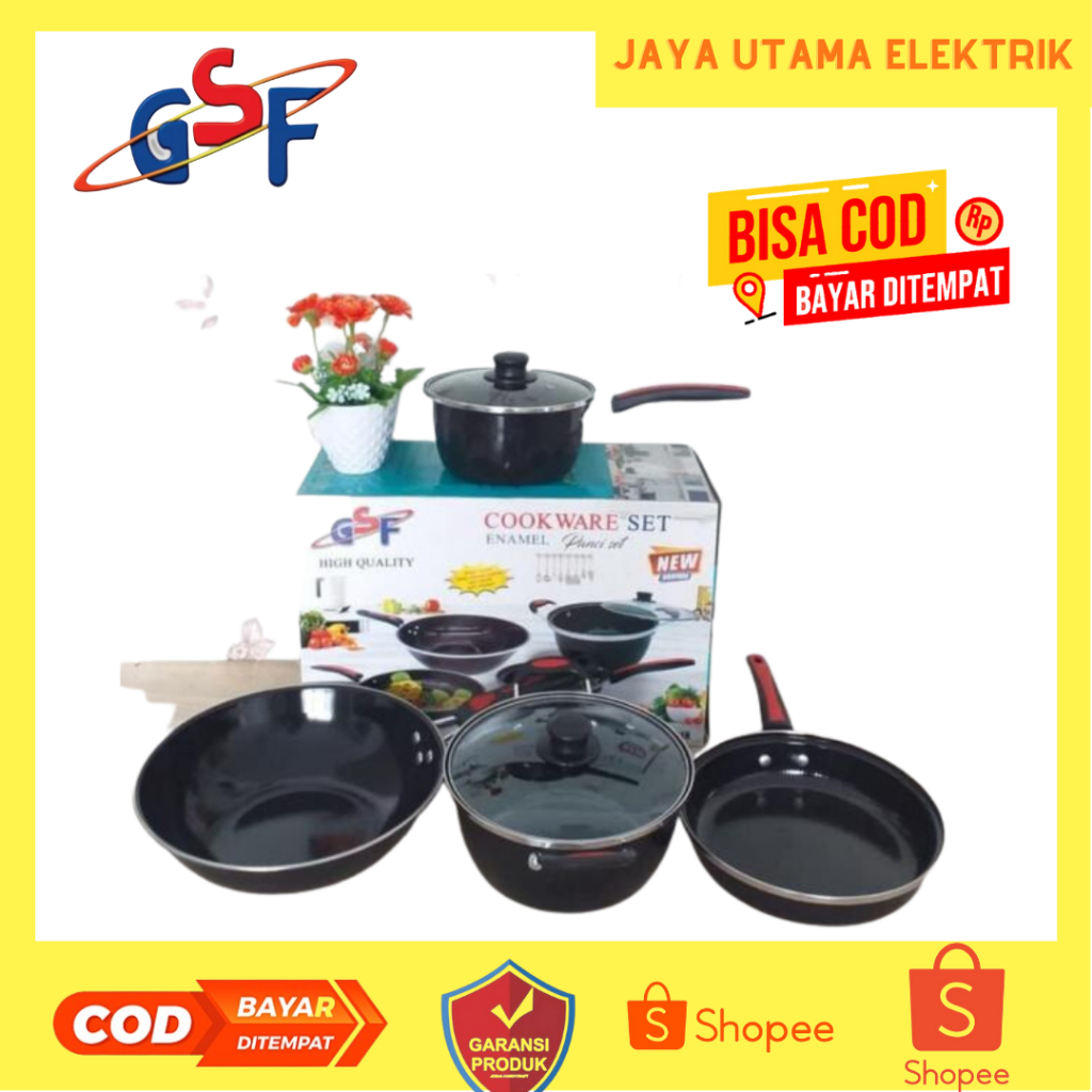 Panci set gsf 1831 - 6 in 1 (Panci Susu, Panci Soup, Panci Besar, Panci Sedang)