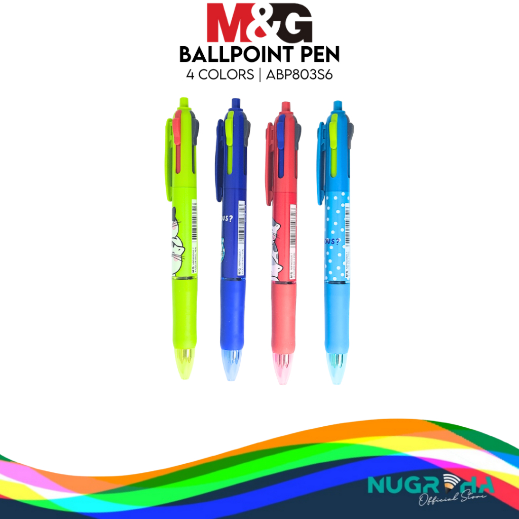 

M&G Ballpoint Pen Pena Pulpen 4 Warna ABP803S6