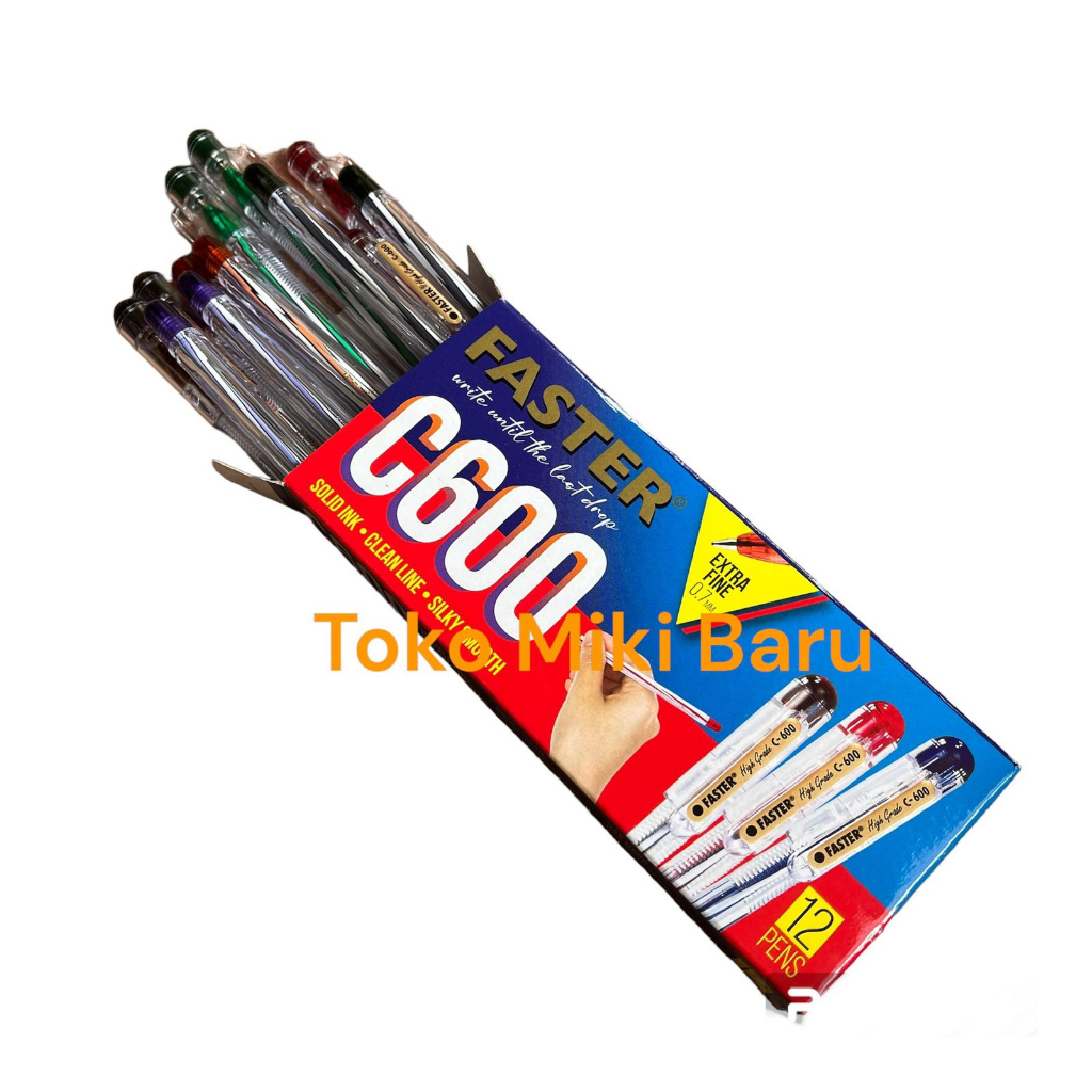 

Pulpen Faster C600 , 0.7mm isi 12 pcs/Bulpoin Pena