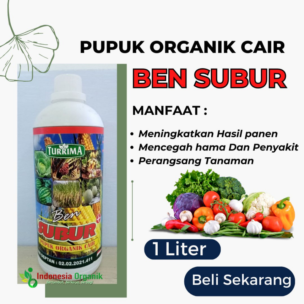 Pupuk organik cair trubus BEN SUBUR, Nutrisi alami agar tanaman cepat berbuah