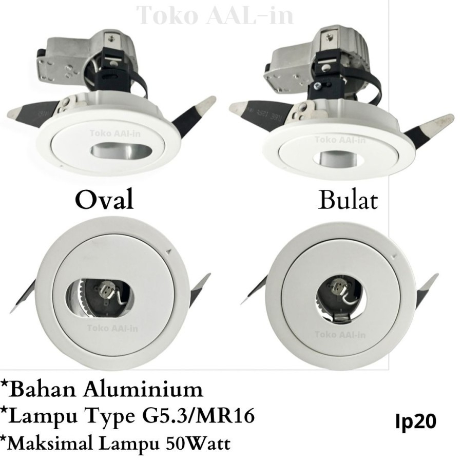 downlight pinhole jenis rise mr16 kap spotlight inbow plafon mr16