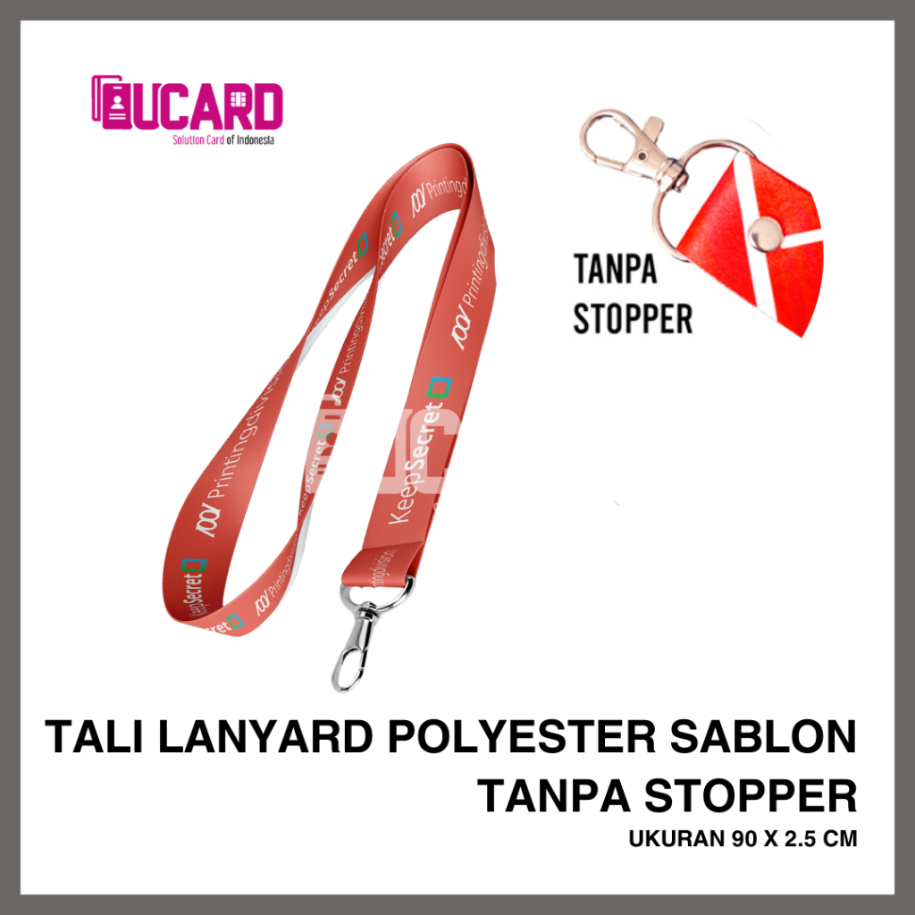 

CUSTOM TALI LANYARD PEGAWAI EVENT / TALI ID CARD SABLON 2.5CM TANPA STOPPER