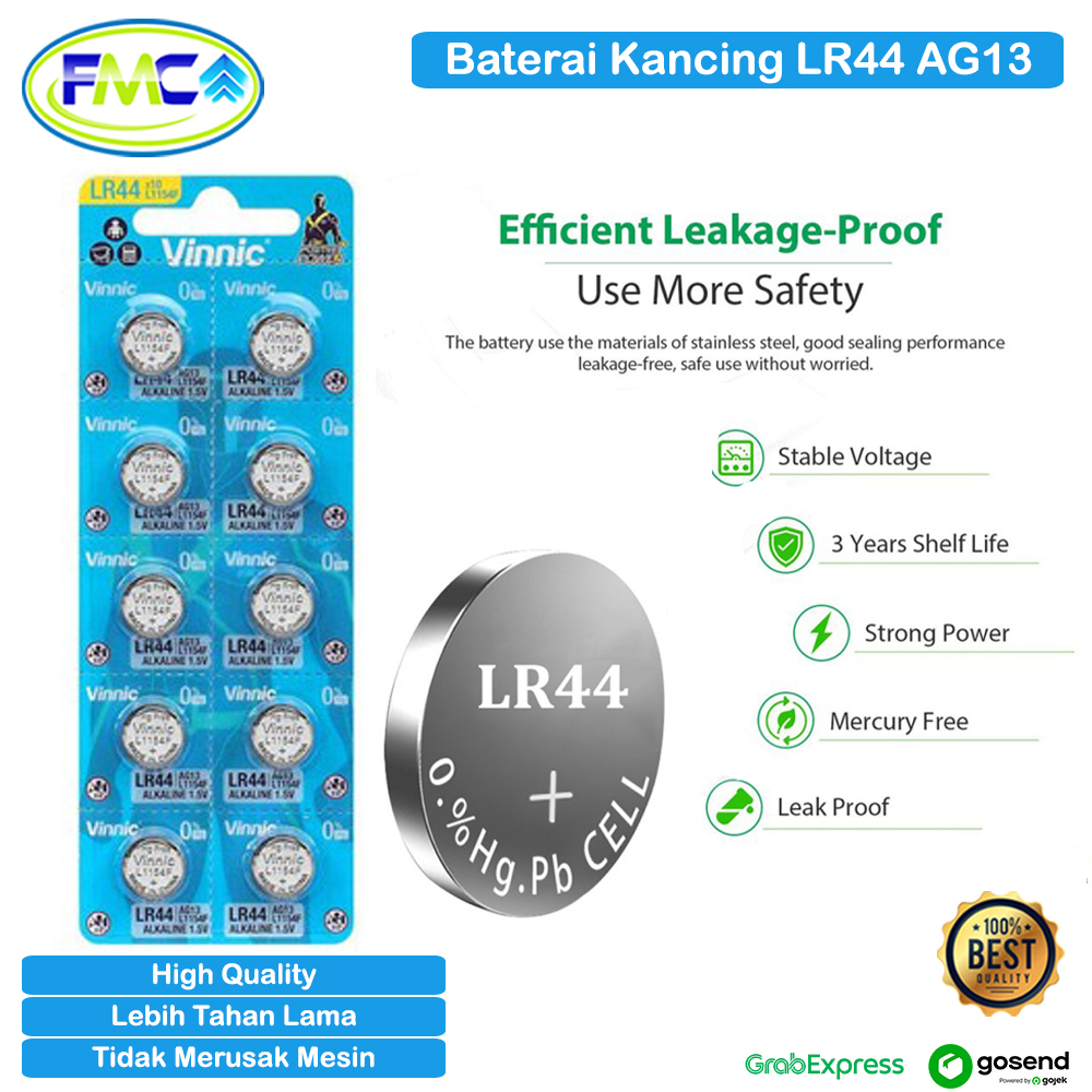 Baterai Jam Tangan Kancing Battery AG13 LR44 Super Awet Batre Kalkulator Kecil Original