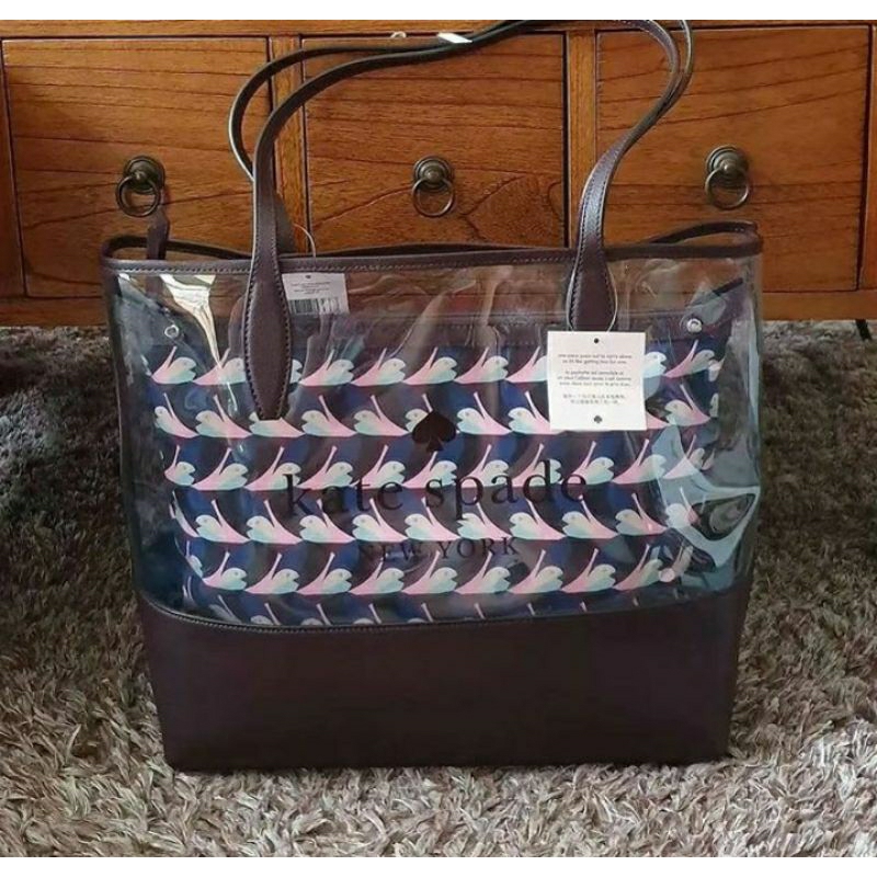 Tas Ks kate spade see thr tote bag new original