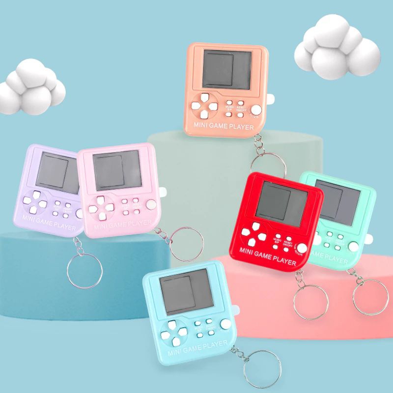 GANTUNGAN KUNCI MINI PORTABEL GAME TETRIS KLASIK / GANTUNGAN KUNCI GIMBOT / GAME BOT / TETRIS PORTAB