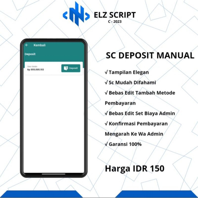 Script Deposit Manual Bukaolshop