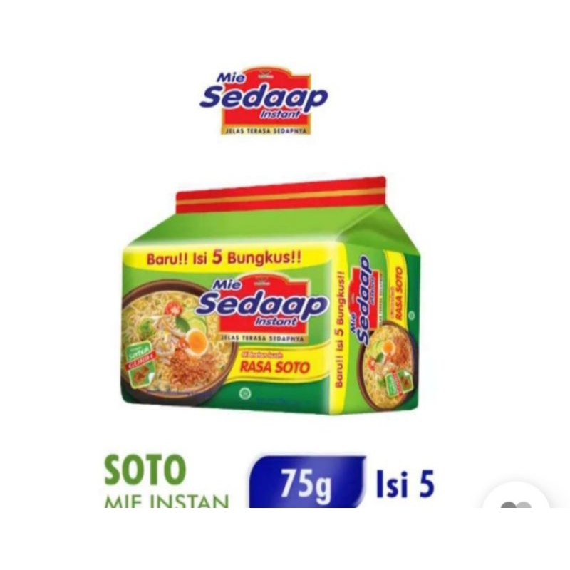 

Mie sedaap soto isi 5 bundling 75gr x 5