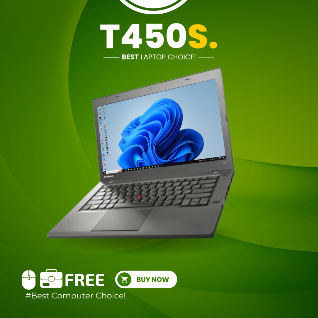 Laptop lenovo thinkpad T450s Core i5 Ram 8GB SSD 256GB Second Original