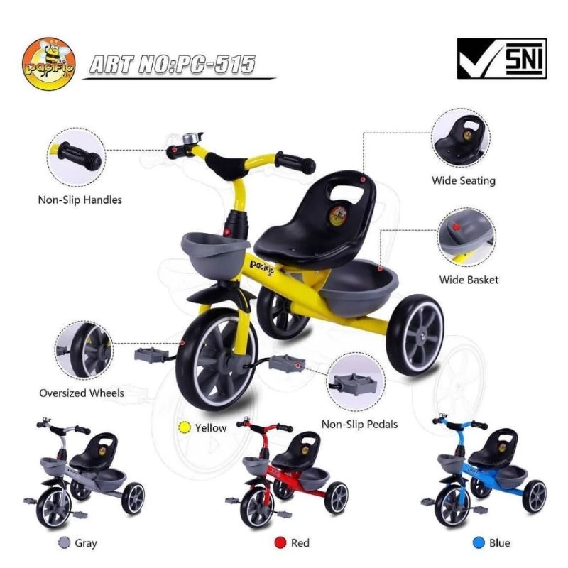 Pacific Jr Sepeda Roda 3 Pedal PC-515 / Sepeda Anak Roda 3