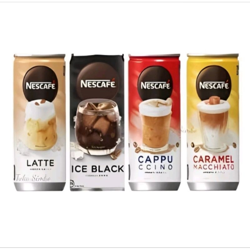 

Nescafe Kopi Minuman Kaleng Isi 220ml Rasa Latte Ice Black Cappucino Caramel Macchiato