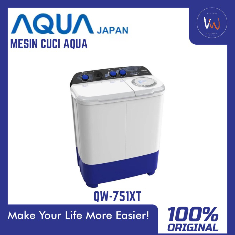 Mesin Cuci Aqua QW-751XT / Mesin Cuci Aqua 2 Tabung 7Kg