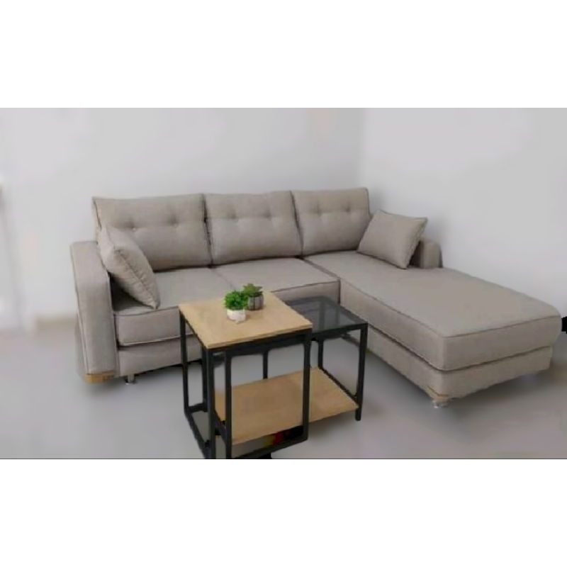 Kursi Sofa Sudut L / Kursi Sofa Tamu Sudut Scandinavian Minimalis