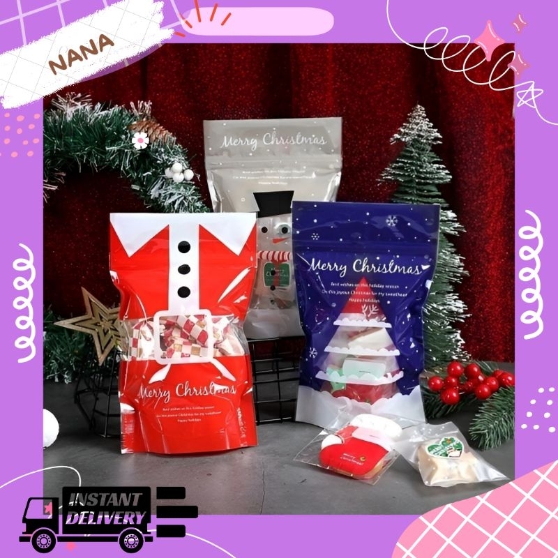 

Ziplock bag christmas / standing pouch natal
