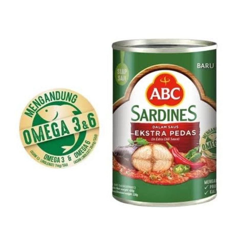 

sarden ABC jumbo 425 gram. cabai/extra pedas