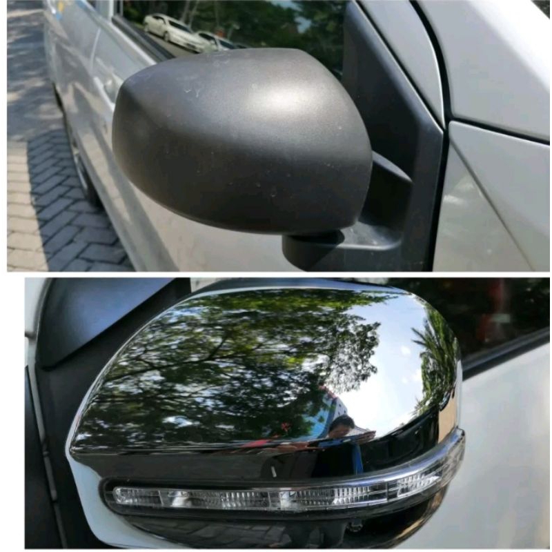 cover spion chrom+lampu sein untuk mobil agya tipe E,ayla tipeD,sigra tipe x dan all New avanza