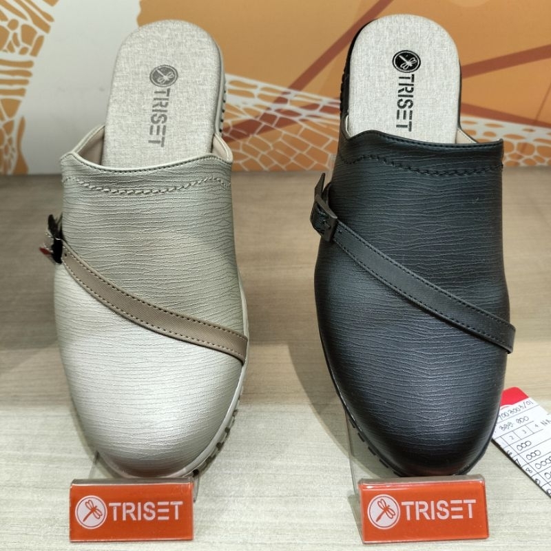 SEPATU SELOP CEWEK BRAND TRISET MOTIF GESPER
