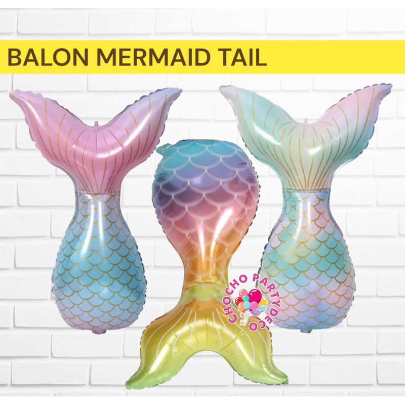 Balon Foil Mermaid Tail / Ekor Putri Duyung