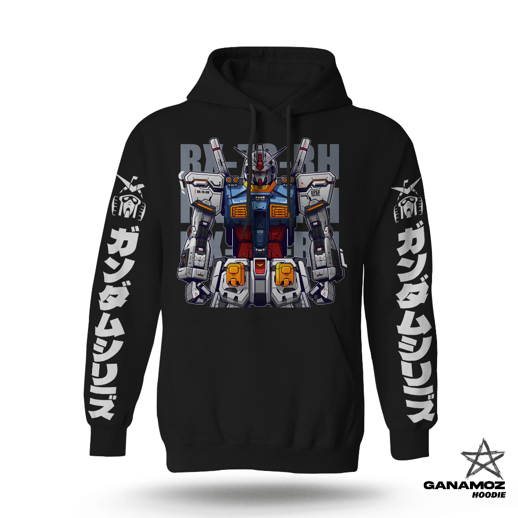 GANAMOZ Hoodie Anime Gundam RX-78-RH Prostreet Hoodie Distro | Sweater | Sweatshirt | Jaket Pria | H