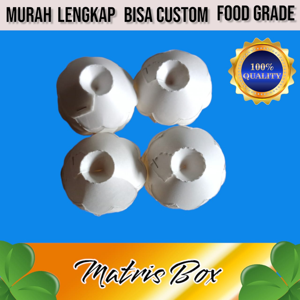 [300 pcs] SUDI BIKANG MINI, suji tatakan bikang mawar , tempat kue klepon , bahan kertas ivory dan d