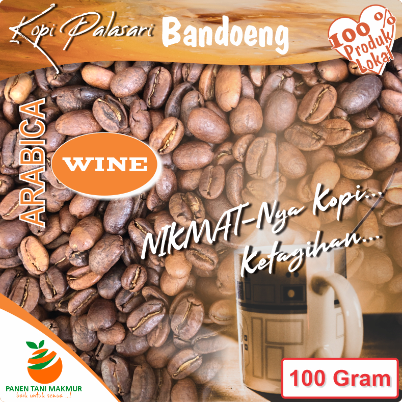 

Kopi Palasari Arabica Wine - Nikmat Panen Tani Makmur Bandoeng - Bandung 100 Gram