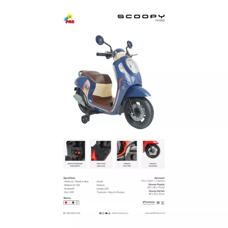 MOTOR AKI MERK SCOOPY MAINAN PRELOVED