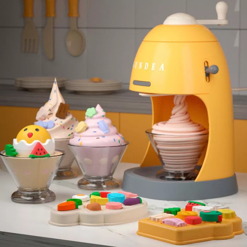 Mainan Cetakan Playdough Ice Cream Noodle Maker Clay Plastisin
