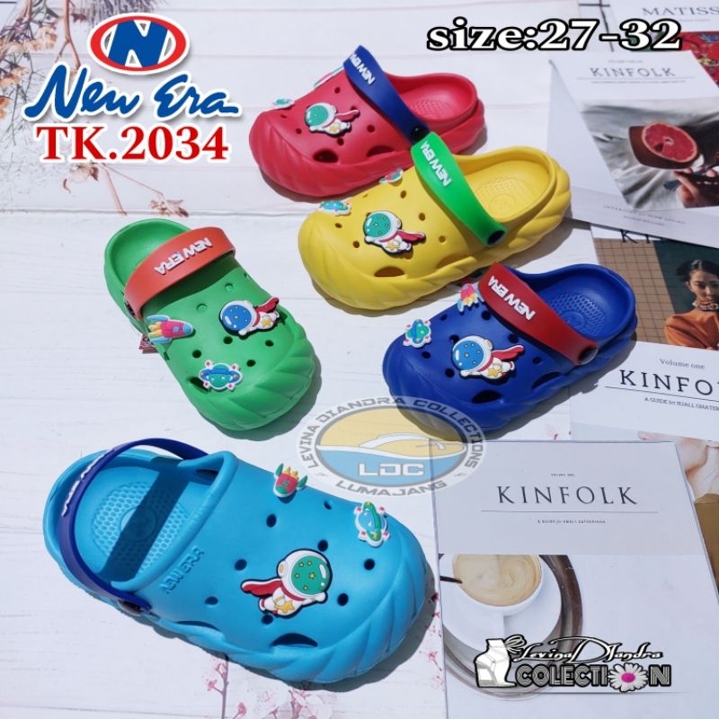 SANDAL BAIM KARET/SANDAL KODOK ANAK LAKI NEW ERA TK 2034 ASTRONOT size27-32