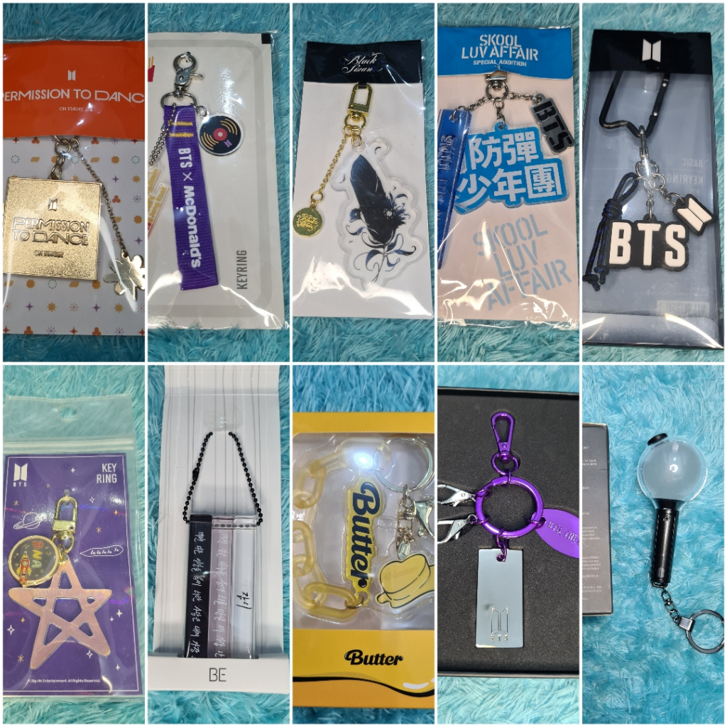 Keyring Gantungan Kunci Merchandise Album Product Featuring BTS Official Merchandise Mcd PTD Black S