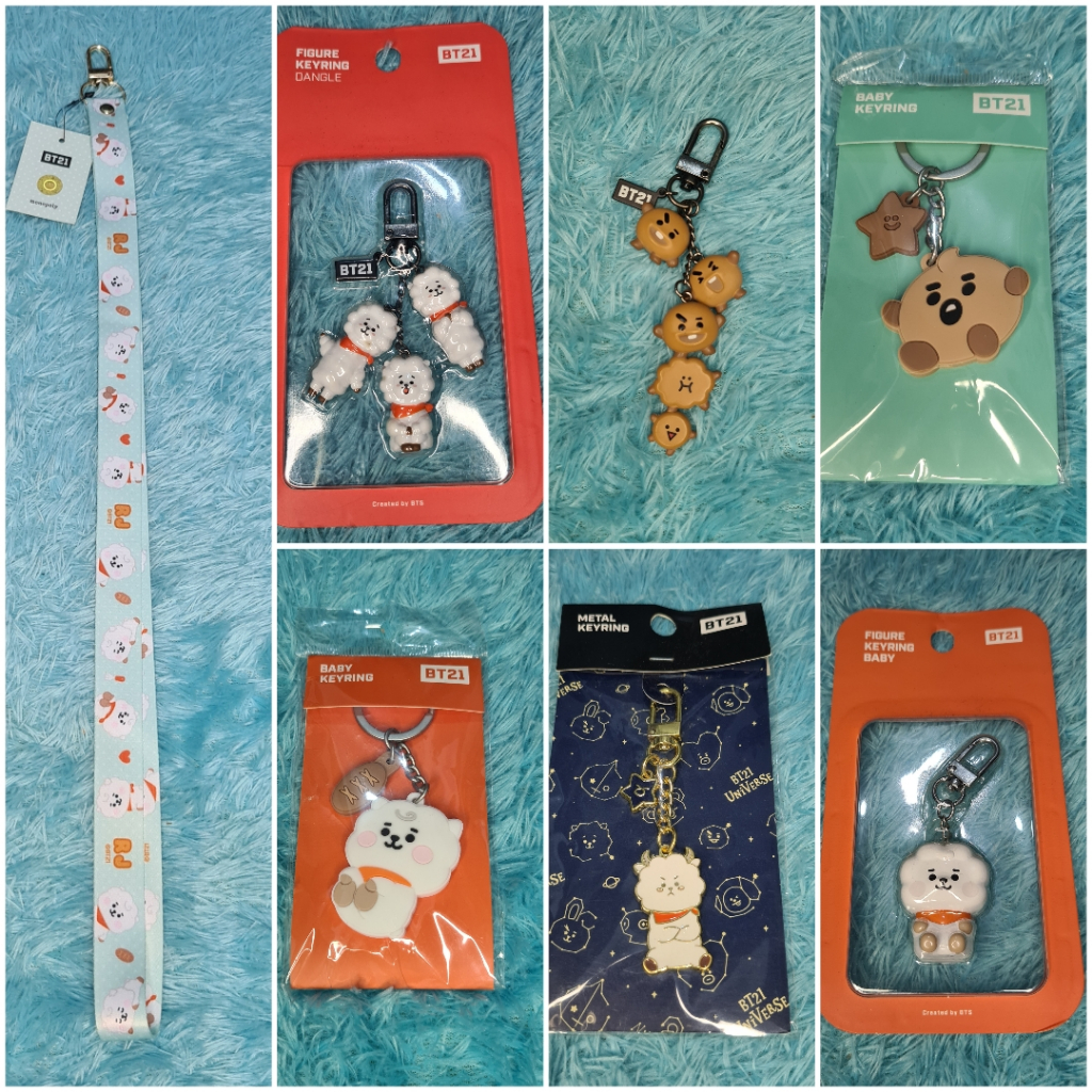 Keyring Gantungan Kunci BT21 RJ Shooky BTS Official Merchandise