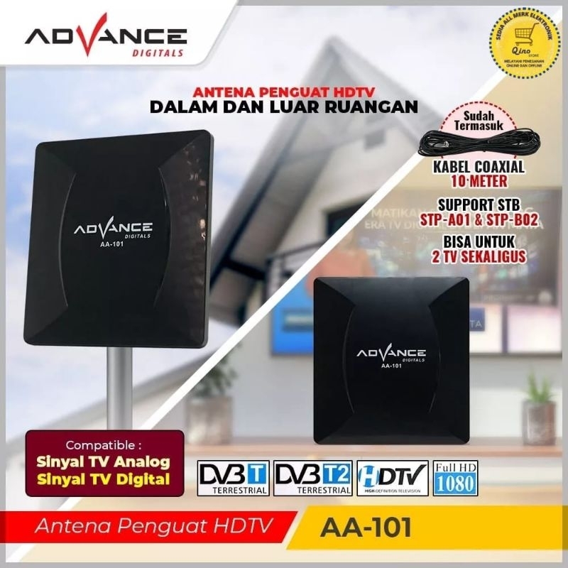 advance digital analog antena tv AA101 antena indoor dan outdoor