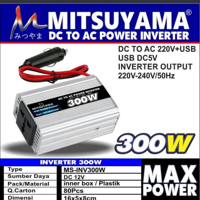 Power inverter 300 Watt AC TO DC - Mitsuyama power inferter 300 watt