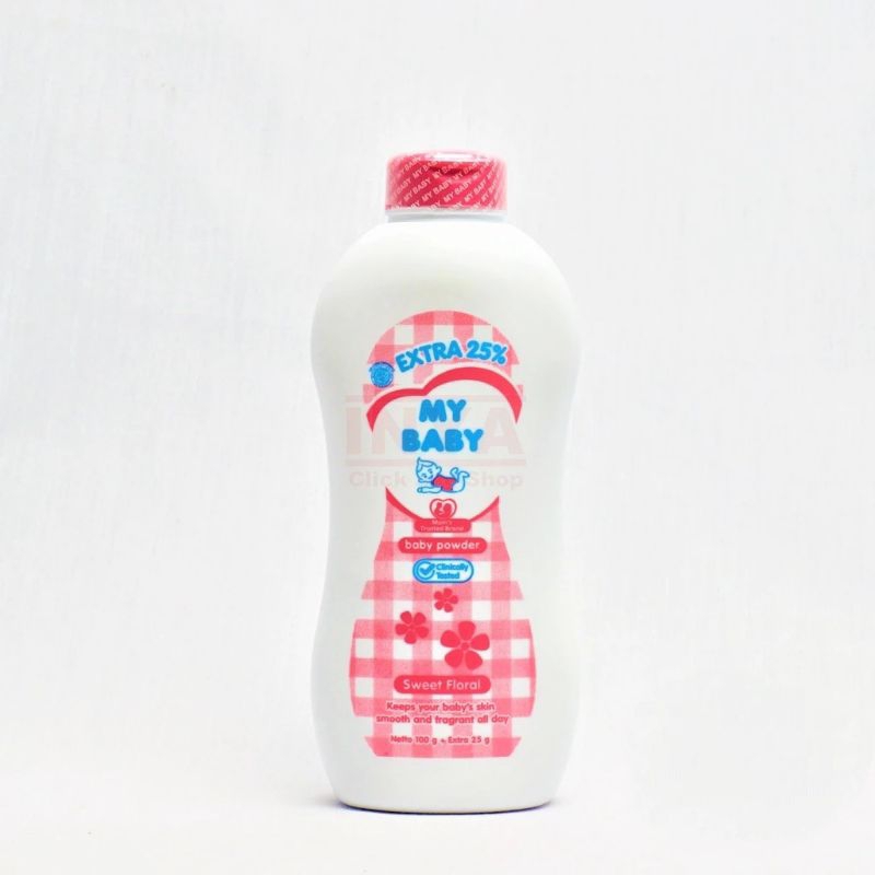 My Baby Powder sweet floral  KECIL - bedak bayi PINK
