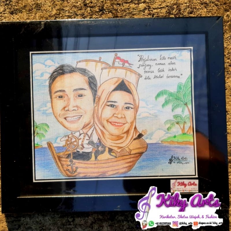 

Karikatur Warna full badan 20x25 cm