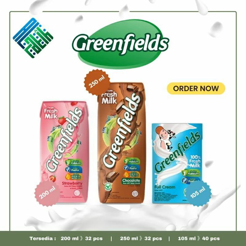 

Susu UHT Greenfields 105ml / 200ml / 250ml