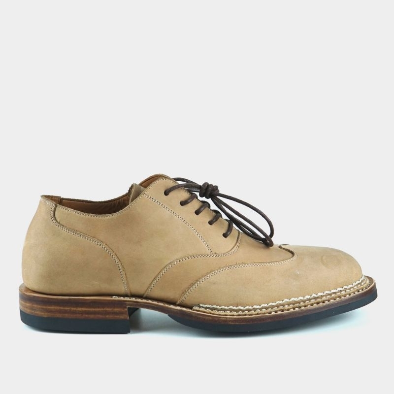 M&T - Sepatu Derby Pria Wingtip Crazy Horse Leather - Goodyear Welt Norwegian