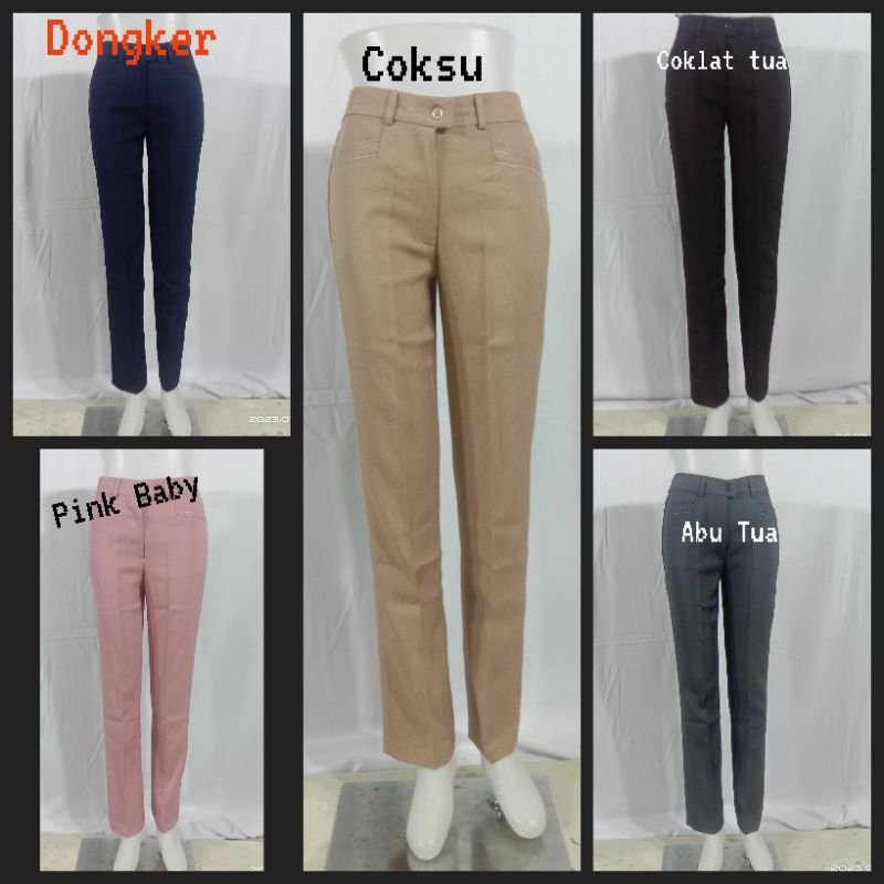celana kerja wanita, celana kancing, celana kantor