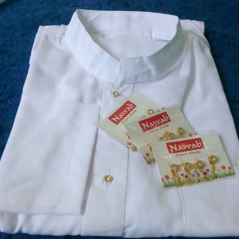 Baju Taqwa / Baju Koko / Baju Muslim / Baju Melayu putih polos / Bamus
