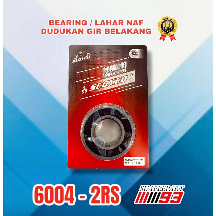 BEARING LAHAR LAKER BANTALAN RODA ( SCOYCO ) 6004 - 2RS
