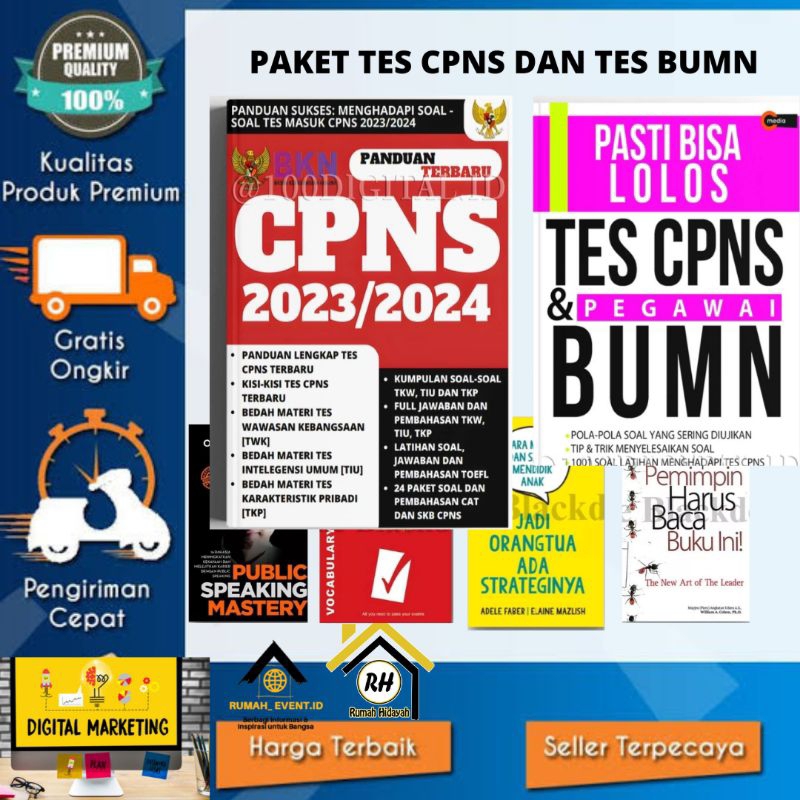 PAKET EBOOK TES CPNS DAN TES BUMN PLUS EBOOK PENGEMBANGAN DIRI