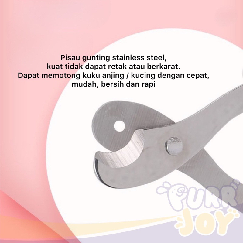 PURRJOY Gunting Kuku Anjing Kucing Lubang  Pet Nail Clipper   Alar Grooming Hewan Peliharaan Gunting Kuku Kucing Murah Lebay