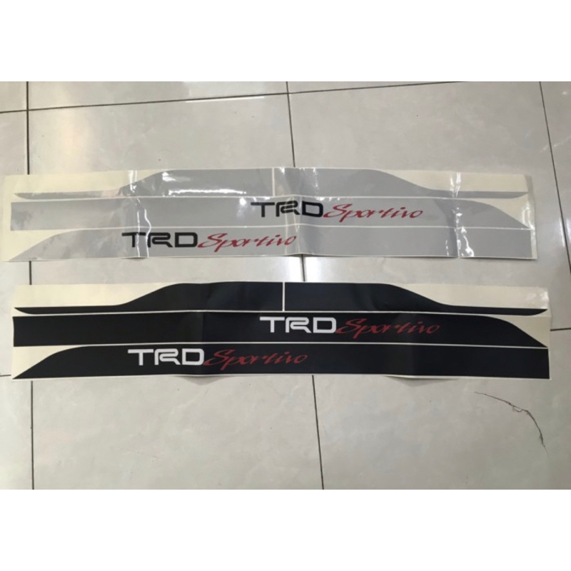 Stiker Body Fortuner TRD VNT Toyota hitam dan putih