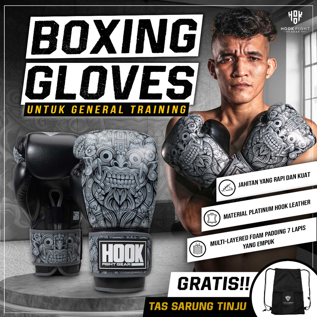 Muay Thai Gloves Hook, Sarung Tinju Muay Thai Hook, Boxing Gloves Hook, Gloves Muay Thai Hook, Glove