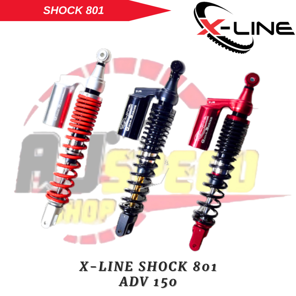 Xline X Line Tipe 801 Shock Shok Sok Suspensi Shockbreaker Belakang ADV 150 395MM Tabung Atas Origin
