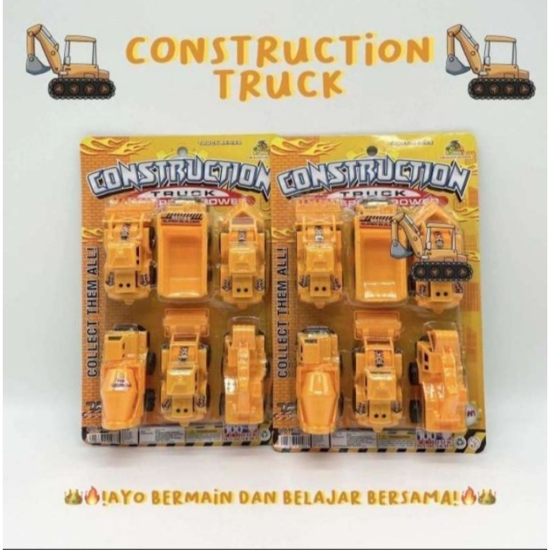 Mainan Anak Laki-laki Truk set Konstruksi 6347 / Mainan Konstruksi / Mainan Truk Set Kontainer / Mai