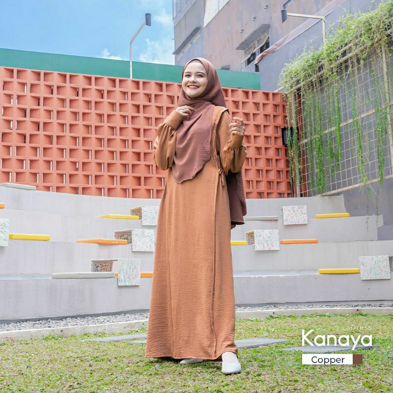 Kanaya Dress By Arafa Hijab | Gamis Crinkel