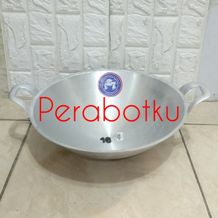 Katel Kuali Wajan Tebal No 16 Bahan Alumunium Aluminium
