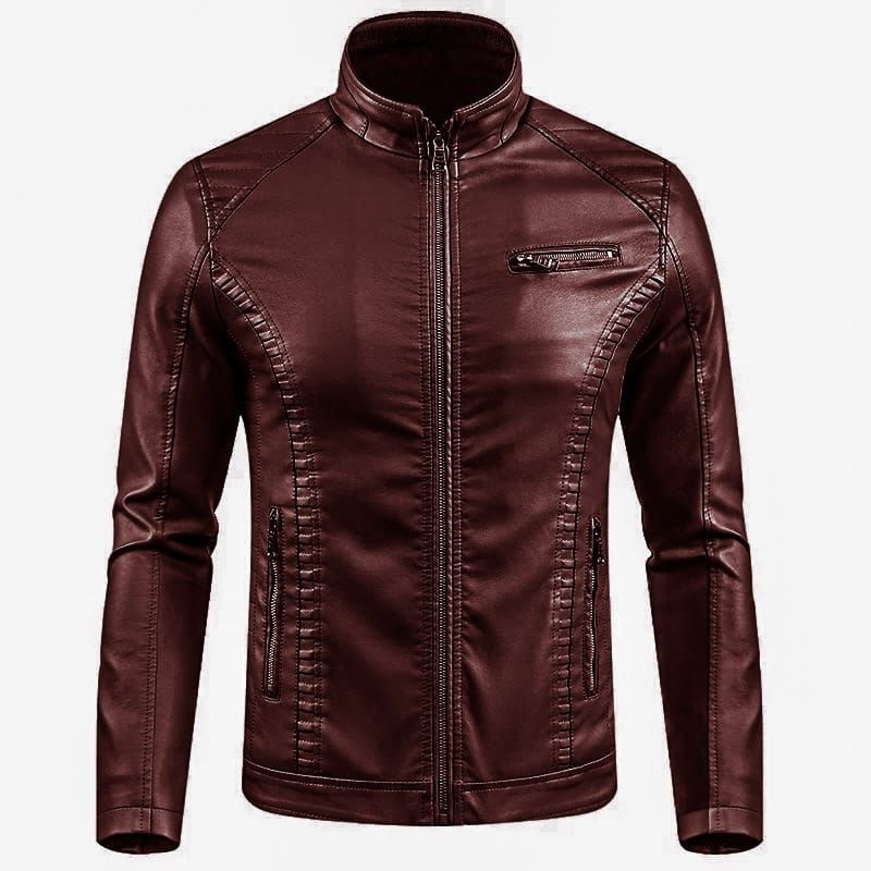 Jaket kulit pria slimpit/ Jaket pria Casual kain keren/ Jaket kulit distro pria/ lembut nyaman water