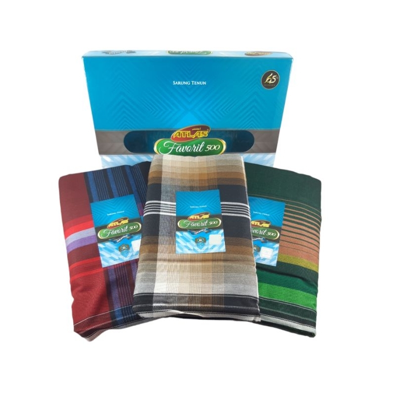 Sarung Tenun ATLAS Istanbul Favorit 500 Edisi 65 Premium Dewasa Motif Kotak Istanbul RANDOM