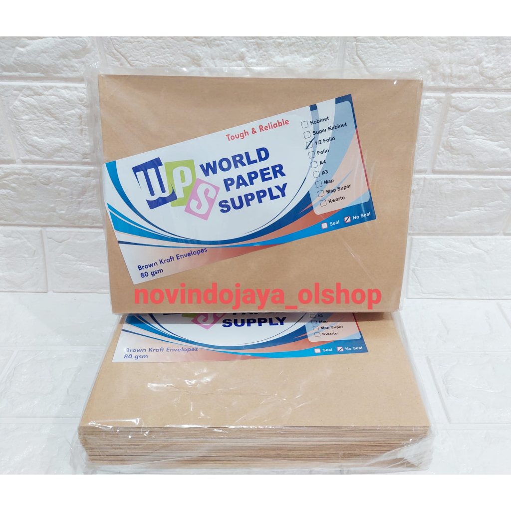 

AMPLOP COKLAT WPS SETENGAH FOLIO
