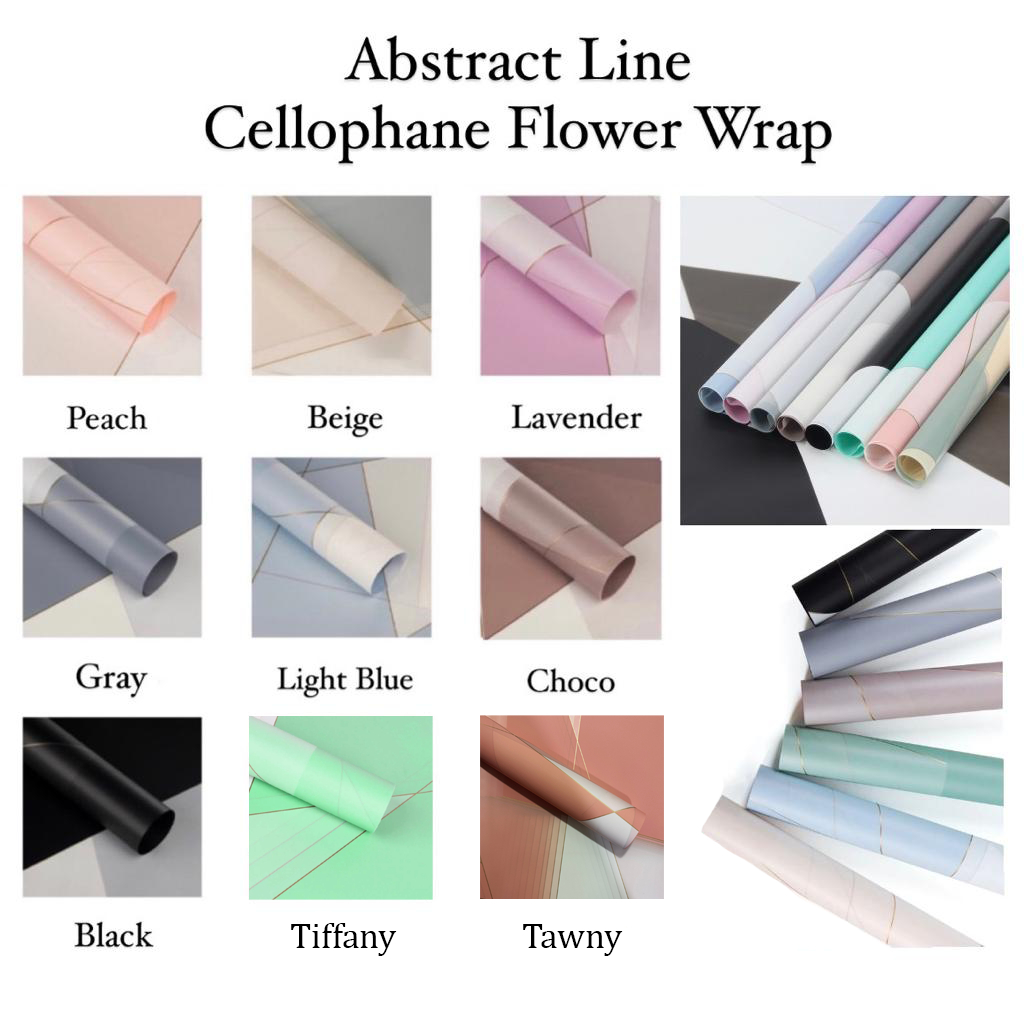 

Kertas Cellophane Bucket Bunga [Abstract Line] Flower Wrapping Paper Celophane / Krtas Buket Chellophane untuk Bouquet Snack Uang Wisuda